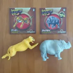 スーパーアニマルアンドコ 2体セットDeAgostini チーター サイ