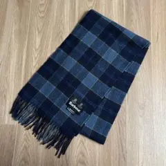 バブアー　マフラー　ブルーチェック柄