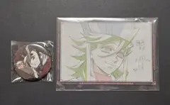 鬼滅の刃　ufotableDINING　童磨　缶バッジ　ポストカード　くじ