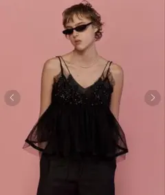 【美品】MAISON SPECIAL 黒 キャミ チュニックのサムネイル