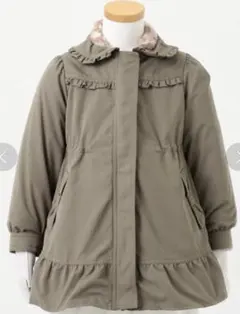 anyFAM フリース内張りモッズコート カーキ140cm
