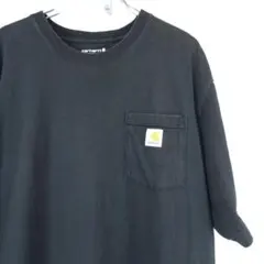 輸入古着 カーハート 半袖 ポケットTシャツ ブラック XL ルーズフィット