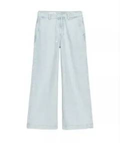 新品　タグ付き　ZARA ザラ　ワイドレッグ　コード付き　デニムパンツ　36