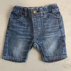 ミキハウス　ダブルビー　デニムショートパンツ　80