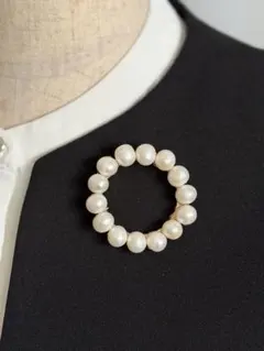 本真珠　淡水パール　ブローチ ホワイト　卒園　卒業　入学