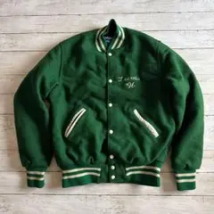 Holloway アワードジャケット 緑 USA製 90s刺繍ゆるダボメンズ古着