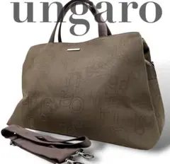 ungalo ウンガロ 2way ボストンバッグ ショルダーバッグ　ブラウンのサムネイル