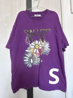SALUTE FLOWER VINTAGE TEE 半袖Tシャツ S パープル