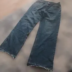 カットオフ デニムパンツ インディゴブルー