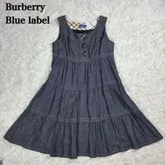 ★BURBERRY BLUE LABEL★デニムワンピース★ホルターネック★ロゴ ☆BURBERRY BLUE LABEL☆デニムワンピース☆ホルターネック