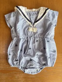 【値下げ中】アプレレクール　タイニーベア　セーラーカラーロンパース　80cm