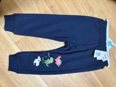 【新品】95cm ネイビー 恐竜 裏起毛パンツ