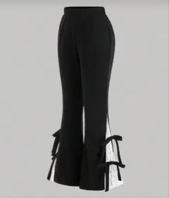 SHEIN フレアパンツ レース リボン