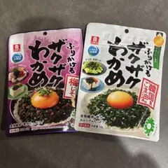 リケン ふりかけるザクザクわかめ 梅じそ・韓国風ごま油 2種セット