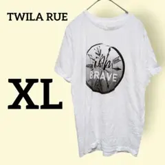 TWILA RUE【XL】i am BRAVE 半袖Tシャツ 白/ホワイト