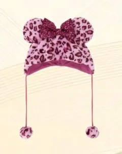ヒョウ柄 ピンク ミニー ファンキャップ ディズニー