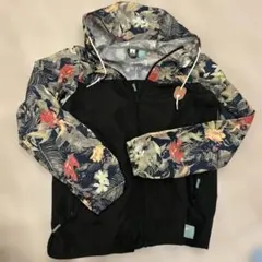 フラワー柄フード付きジャケット L