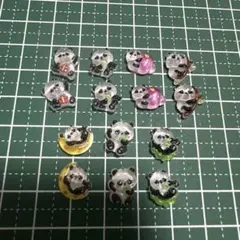 A201.ネイルパーツ デコパーツ 14個 パンダ