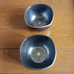 小鉢　黒　有田焼清秀　2こ