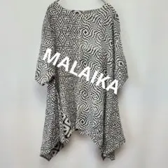 MALAIKA 幾何学模様 半袖 変形トップス サイズFREEのサムネイル