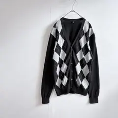 ユニクロ アーガイル柄 コットン100% カーディガン 通勤 通学 羽織り 薄手