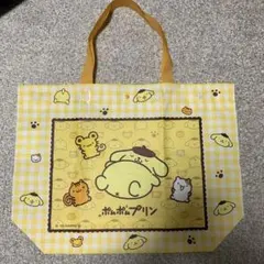 ポムポムプリン バッグ イエロー チェック柄のサムネイル