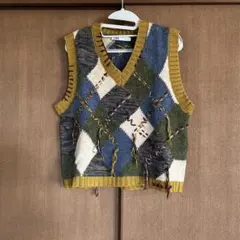 ☆新品☆ZARA ダイヤモンドパターン ニットベスト レディース