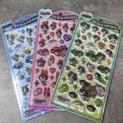 パワーパフガールズ うるちゅるポップシール パワパフ 3枚セット 正規品