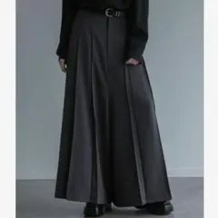 【ELLUV/エルヴ】ノーブルクオリティーTR ルーズプリーツタック袴スラックス