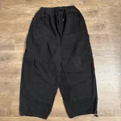 MUJI Labo 紳士 コットンキャンバス ダブルニーパンツ 紳士M・黒