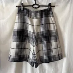 IENA イエナ キュロット スカート風 格子柄 毛69% 日本製 可愛い