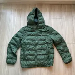 UNIQLO フード付き中綿コート 150サイズ グリーン