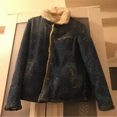 ロデオクラウンズ 星柄 デニムジャケット ボア