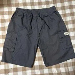 グレー カーゴショートパンツ ウエストゴム