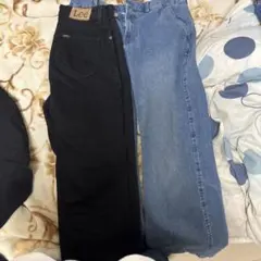 GU デニムスカート &Lee黒デニムストレートM