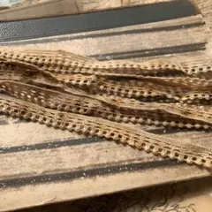断捨離整理品☆ジャンクジャーナル素材☆錆染ヒラヒラケミカルレース