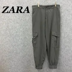 ZARA カーゴジョガーパンツ カーキグレー L メンズ 古着のサムネイル