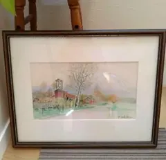 小岩井農場　 水彩画　洋画家「中原佳雄」　岩手山と自然風景 2026年最新】岩手山 絵画の人気アイテム - メルカリ