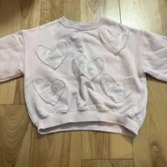 ピンク ハート柄 トレーナー