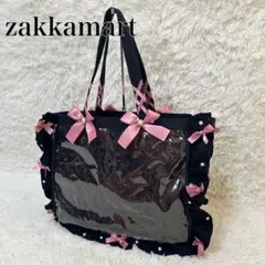 zakkamart ザッカマート 痛バ フリルトート A3 リボン ローズピンク