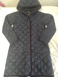 LAVENHAM キルティング ロングコート フード付き　パープル 36　良品