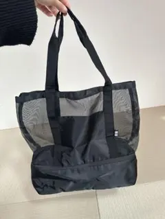UNIQLO メッシュトートバッグ ブラックのサムネイル