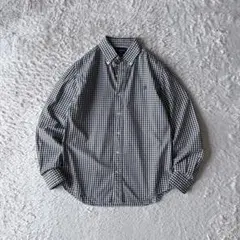 ジムフレックス GYMPHLEX コットン シャツ 長袖 L 黒 チェックのサムネイル