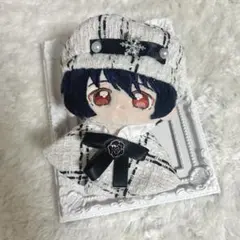 ぬい服 ケープ ポンチョ ベレー帽 チェック ツイード 白