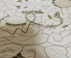 最終値下げ！シルバー波型バングル2個セット売り