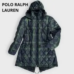 美品 ポロラルフローレン ダウンジャケット コート チェック キルティング