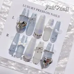 No.19 ネイルチップ フレンチガーリー スナ系 量産型 韓国系 ちゅるん