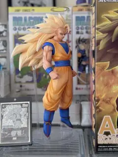 ⑤一番くじドラゴンボールA賞超サイヤ人3孫悟空リペイント品1体　カード付き