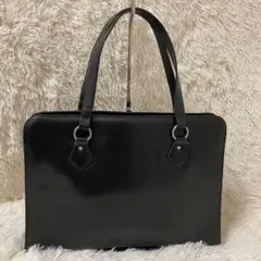 LES MUES　レディース　ビジネスバッグ　黒　レザー　通勤　ビジネス　会社