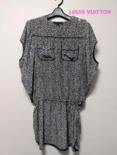 【美品】LOUIS VUITTON レオパード柄 チュニック半袖100% シルクのサムネイル